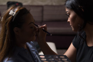 Photographers of Las Vegas - Wedding Photography - Wedding bride getting hair and makeup done