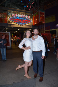 Photographers of Las Vegas - Wedding Photography - wedding couple at Fremont Vegas sign