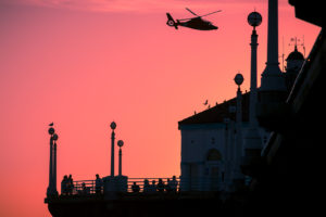 Photographers of Las Vegas - Architectural Photography - helicopter in the sunset