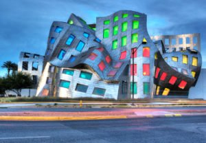 Photographers of Las Vegas - Architectural Photography - brain institute Las Vegas with colored windows