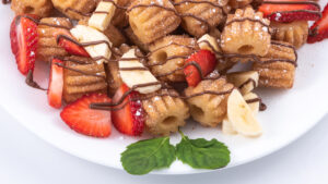 Photographers of Las Vegas - Food Photography - gourmet churros on white background