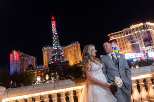 Photographers of Las Vegas - elopement Photography - couple photo in front of bellagio 3