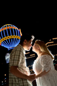 Photographers of Las Vegas - Engagement Photography - couple photo in front of paris