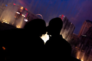 Photographers of Las Vegas - Engagement Photography - couple photo on Las Vegas Strip 2