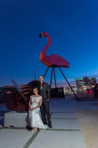 Photographers of Las Vegas - Elopement Photography - couple photo on dtlv fremont st 5