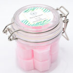 Photographers of Las Vegas – Studio Product Photography – Pink Wax Melts Clear Jar White Backdrop