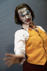 Photographers Of Las Vegas - Commercial Photography - Joker clown sculpture figure realistic face close up bloody nose eyes shut