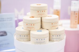 Photographers Of Las Vegas - Commercial Photography - Mind moisturizer with cbd orange blue display pyramid stack