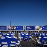 Photographers Of Las Vegas - Commercial Photography - Pepsico trucks blue and white event tables and chairs