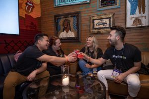 Photographers Of Las Vegas - Commercial Photography - Convention business group toast shoptalk lanyard
