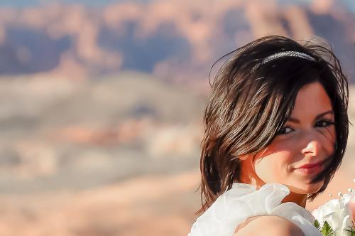 Photographers of Las Vegas - Wedding Photography - wedding bride at valley of fire