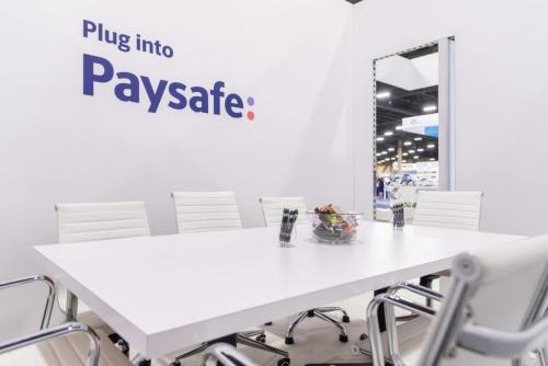 Photographers Of Las Vegas - Event Photography - Convention professional meeting conference room blue white room plug into paysafe