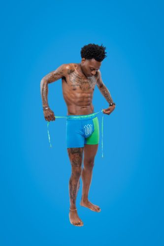 Photographers of Las Vegas - Product Photography - model blue and green boxer briefs